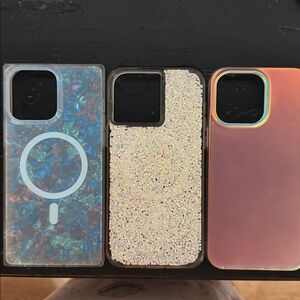 Trio of Stylish Phone Cases with Unique Designs
